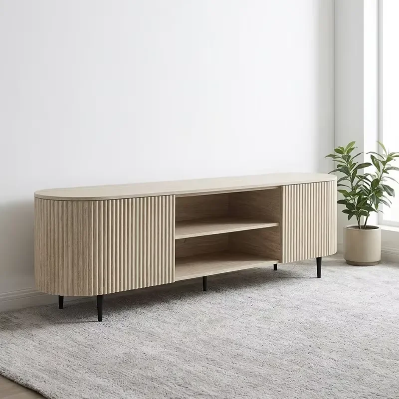 For Nordic Style Wooden TV Stand Luxury Minimalist Floor Modern TV Cabinet Custom Home Storage Apartment Hotel Furniture