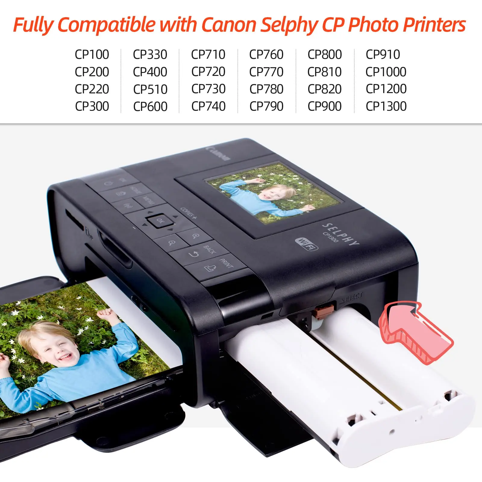 1 Pack Compatible for Canon KP-108IN KP108 3 Color Ink Cartridge and 108 Sheets Paper Set 4\