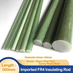 6/8/10/20/25/30/40/45mm Imported FR4 Insulating Rod Length 50cm G10 Epoxy Rod Light Green Glass Fiber Rod Epoxy Resin Rod