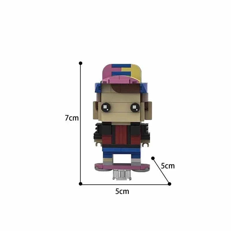 Kit de blocs de construction de figurines de film MOC-67603 pour enfants, retour au futur docteur Brown et Marty McFly Brickheadz, cadeau de jouet de puzzle pour enfants