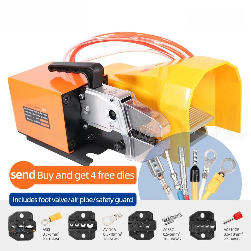 Pneumatic Terminal Crimping Machine AM-10 Multi-function Clamp Replaceable Die clamp Wire Harness Terminal Cold Crimping Clamp