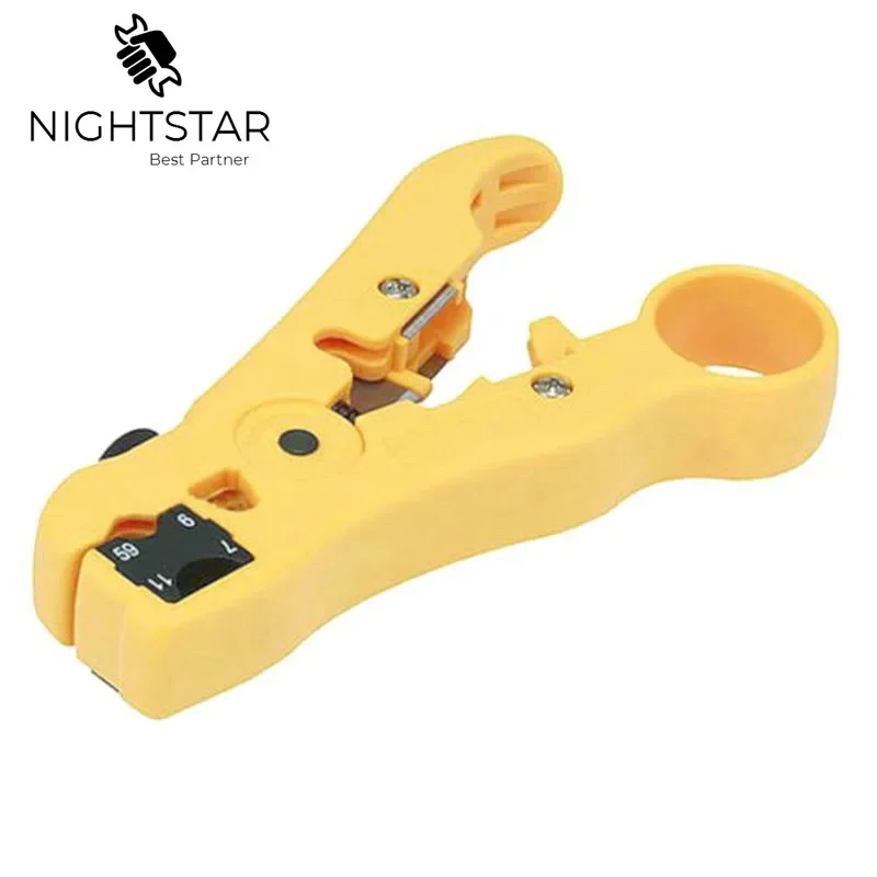 Flat or Round UTP Cat5 Cat6 Wire Coax Coaxial Stripping Tool Universal Cable Stripper Cutter Stripping Pliers Tool