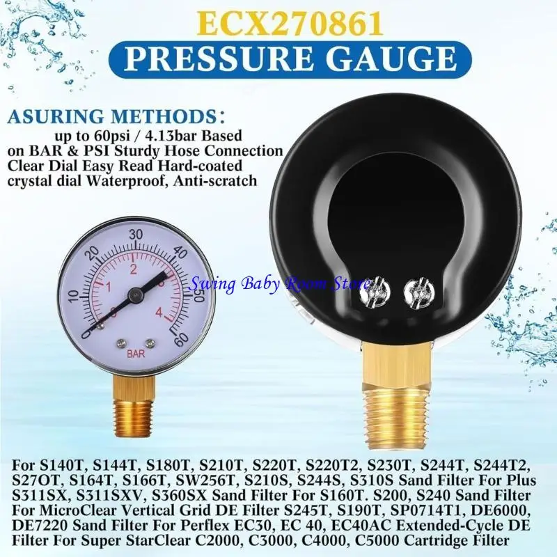 

K1AD Essential Pool Set Pipe Plug Pressure Gauge Drainage Cover Replacement