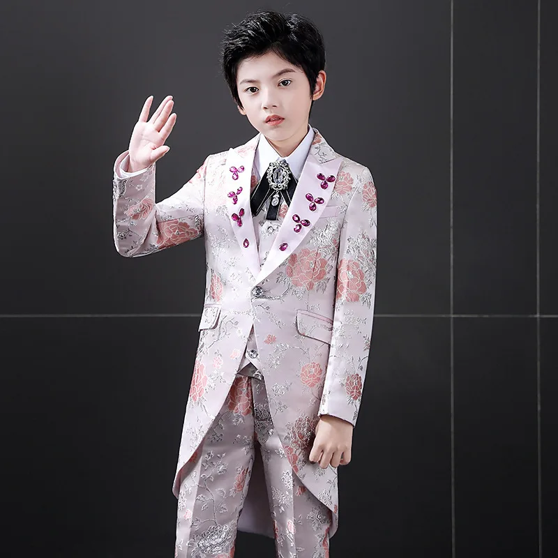 

Children's Suit Set, Tailcoat, Three Piece Set, Host, Boys' Flower Girl Dress, Piano Competition, Fashion Show, Performance