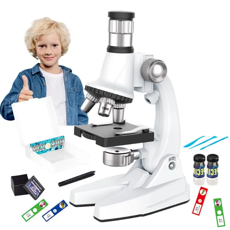 

Microscope For Kids 1200X Science Kit Experiments Kit Childrens Microscope Educational Preschool STEM Project Toy Beginner