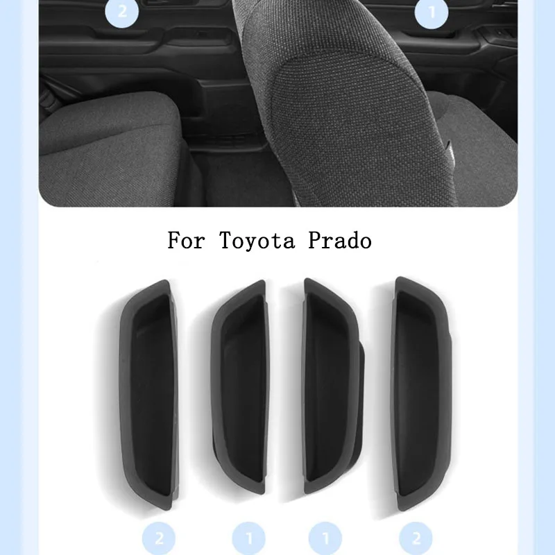 

4Pcs/set For Toyota Prado Land Cruiser Lc250 2024-2025 Door Side Storage Box Front Rear Door Handle Armrest Tray Organizer