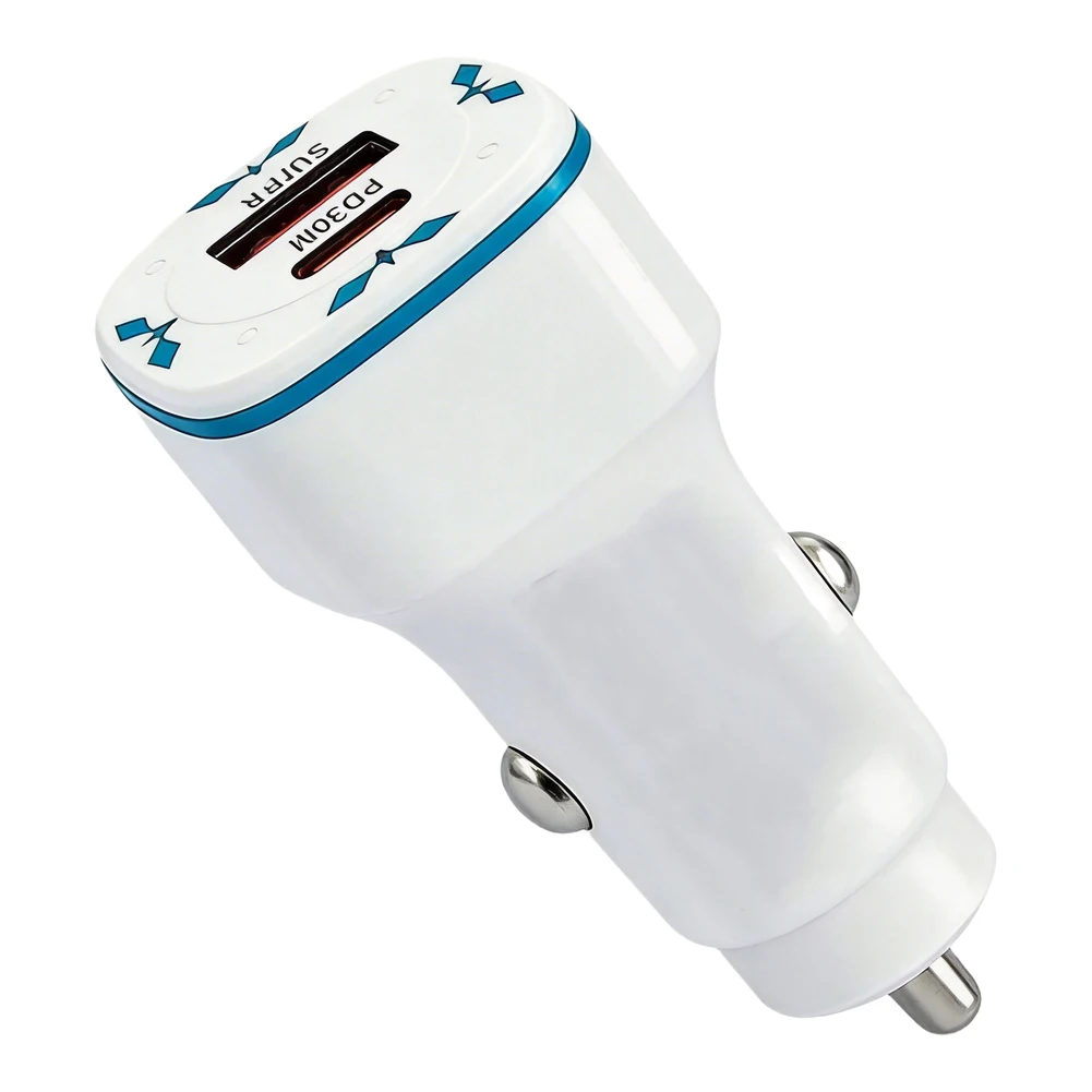 In-car Charging 60W Car Charger Car Charger For Tablets Dual USB Adapter PD30W USB-A Dual Ports 60W Total Output