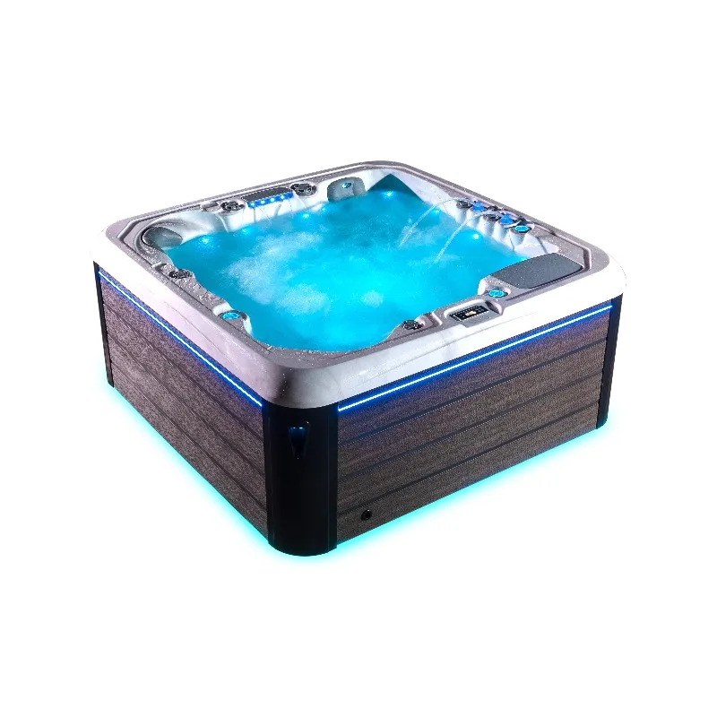European Design Whirlpool Jacuzzi Massage Bathtub Hydrotherapy Acrylic 6 Person Outdoor Waterfall Air Bubble Jets Hot Tub view 2