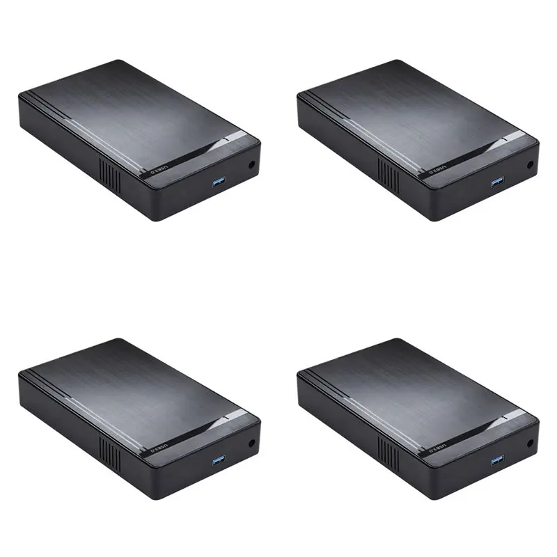 

【SURPISE】4 шт. 3,5-дюймовые корпуса для жестких дисков, адаптеры SATA-USB 3.0, внешние боксы для SSD/HDD дисков 2,5/3,5 дюйма, вилка EU