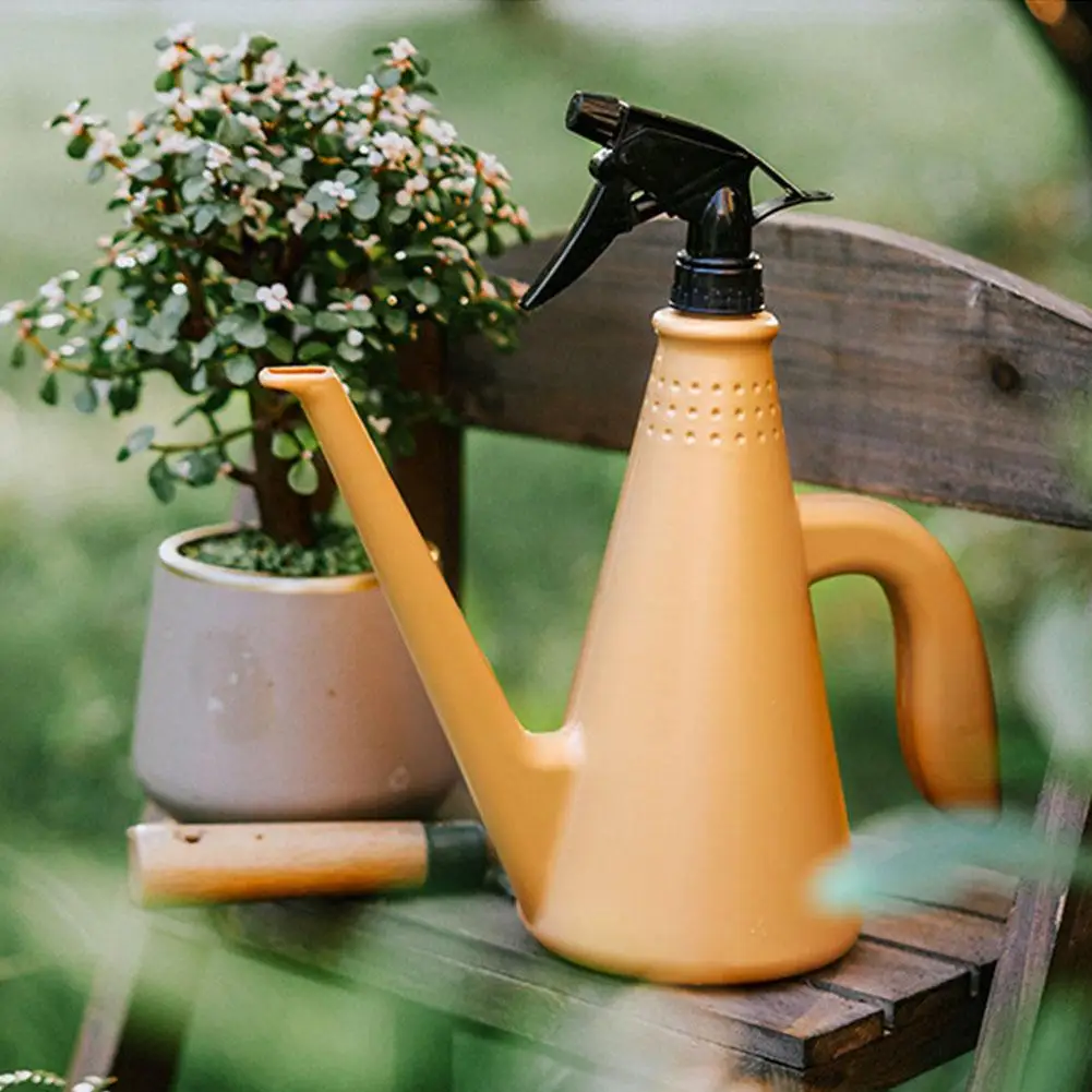 Plastic Dual Use Watering Can Large Capacity Spray Bottle Ergonomic Long Spout Sprinkler Pot for Indoor Outdoor Garden