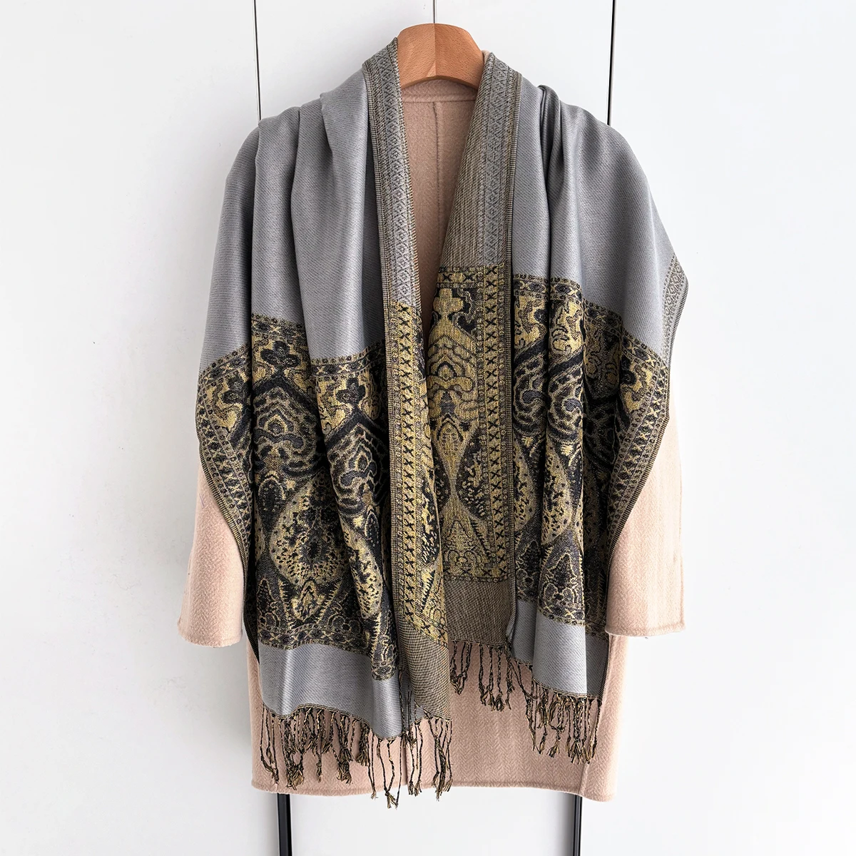 Luxury Scarf For Women Autumn Faux Cashmere Pashmina Shawl Wrap Warm Winter Shawl Design Print Female Foulard Stoles Brand view 5