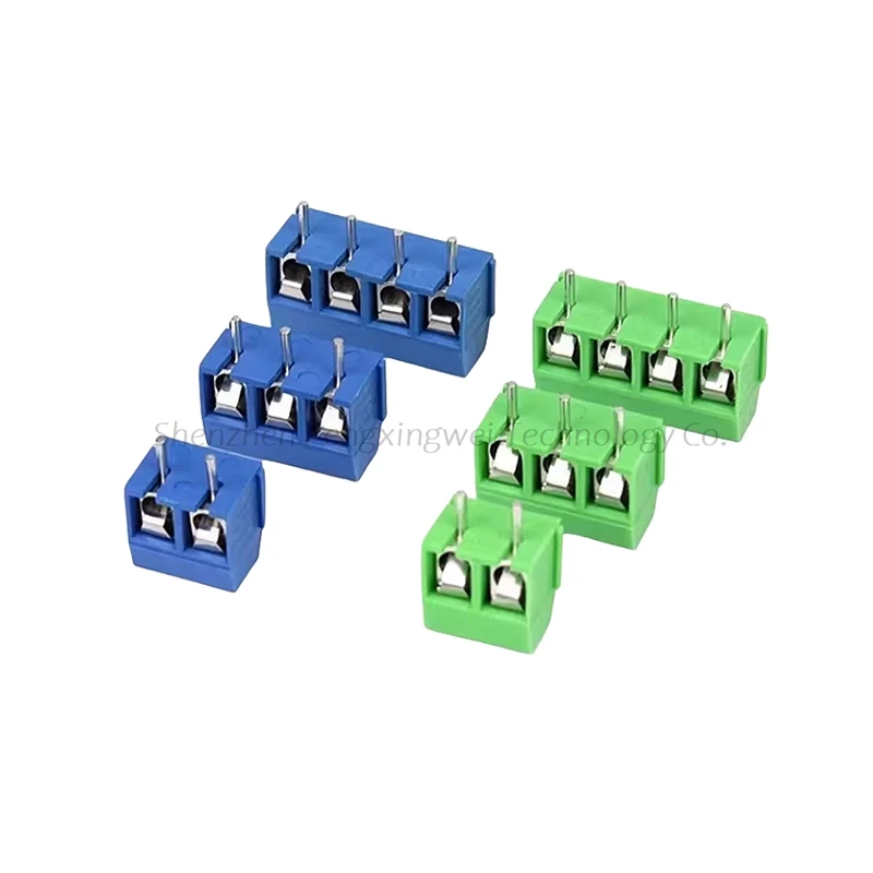 5pcs KF301-2P 301-2P 2 3 4 5 Pin KF301-3P KF301-4P KF301-5P Plug-in Screw Terminal Block Connector 5.0mm Pitch 2 Pin Screw