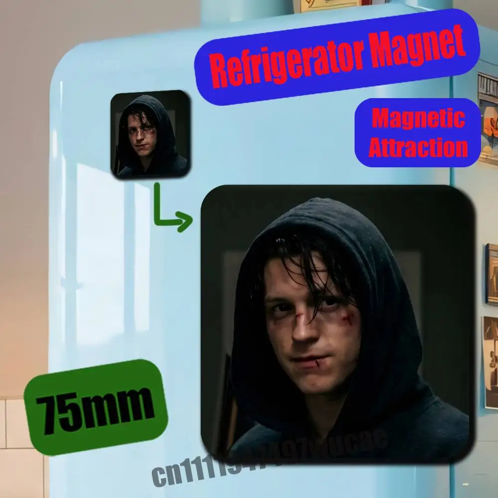 Freezer Metal Cabinet Custom For Tom Holland Actor Refrigerator Magnetic Card Case Fridge Magnets
