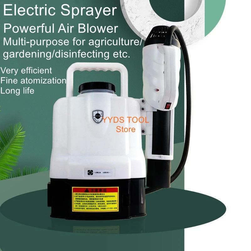 

Garden misting backpack-mounted agricultural electric sprayer, handheld misting machine, high-pressure disinfection sprayer
