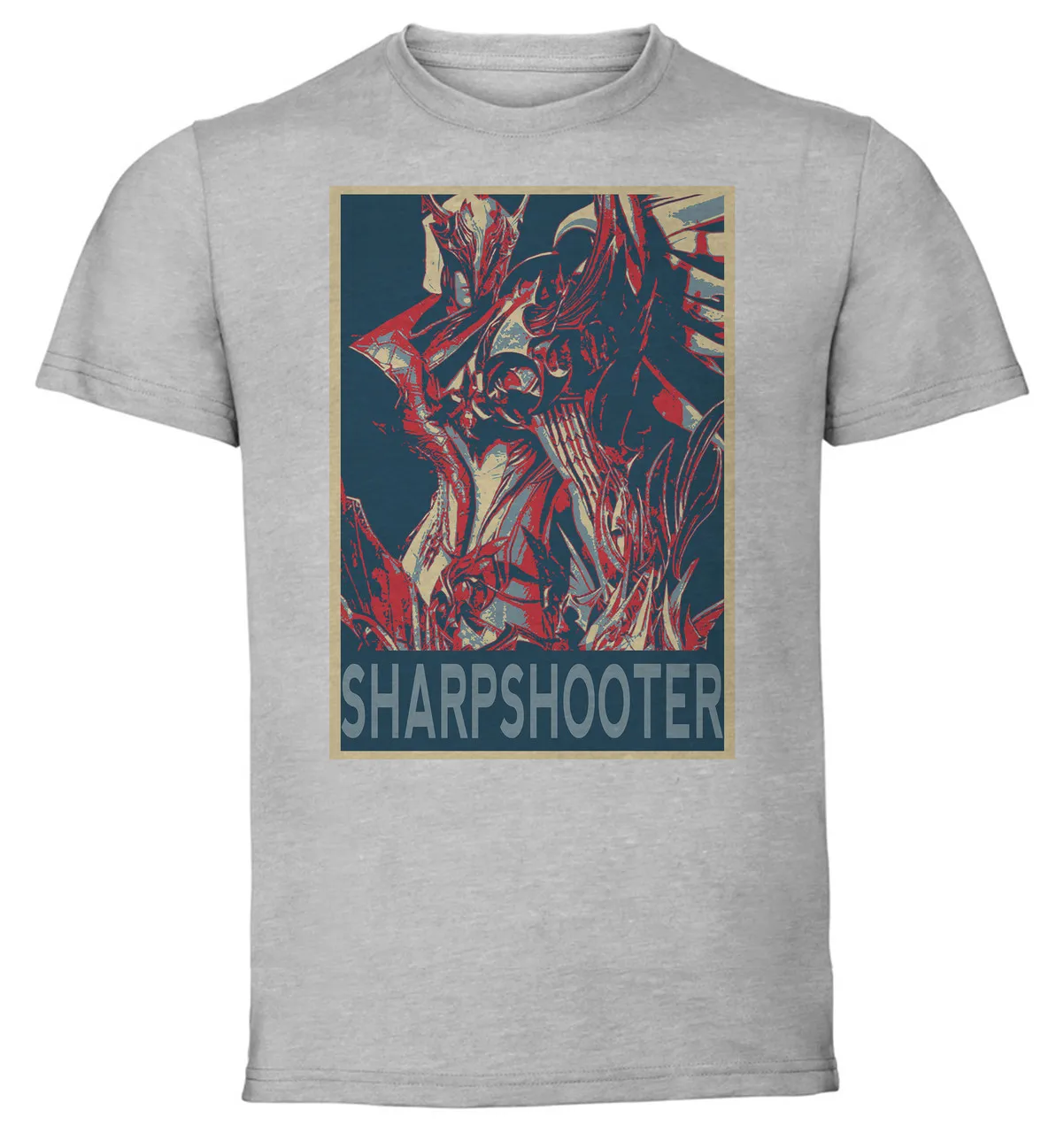 T-Shirt Unisex Grey Propaganda - Lost Ark - Sharpshooter Class SA1009