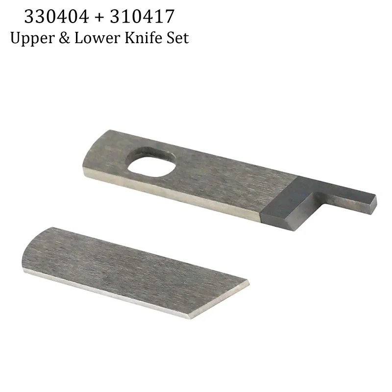 Kit de Cuchillas Superior e Inferior 310417 + 330404 Compatible con Máquinas de Coser Overlock PFAFF 790 793 794 795 796 797 799, Repuesto de Cuchilla