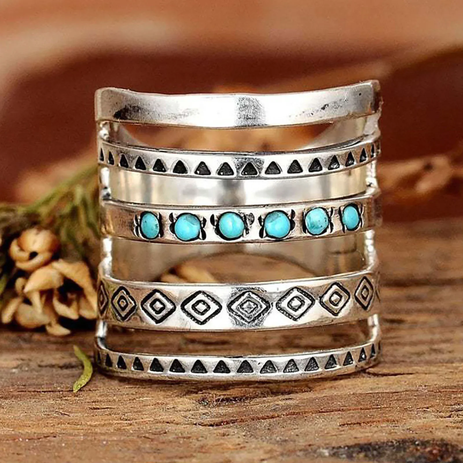 Кольцо Bohemian Antique Vintage Indian Design Ring For Women Knuckle Finger Ring Ethnic Style Jewelry Fashion HipHop Party