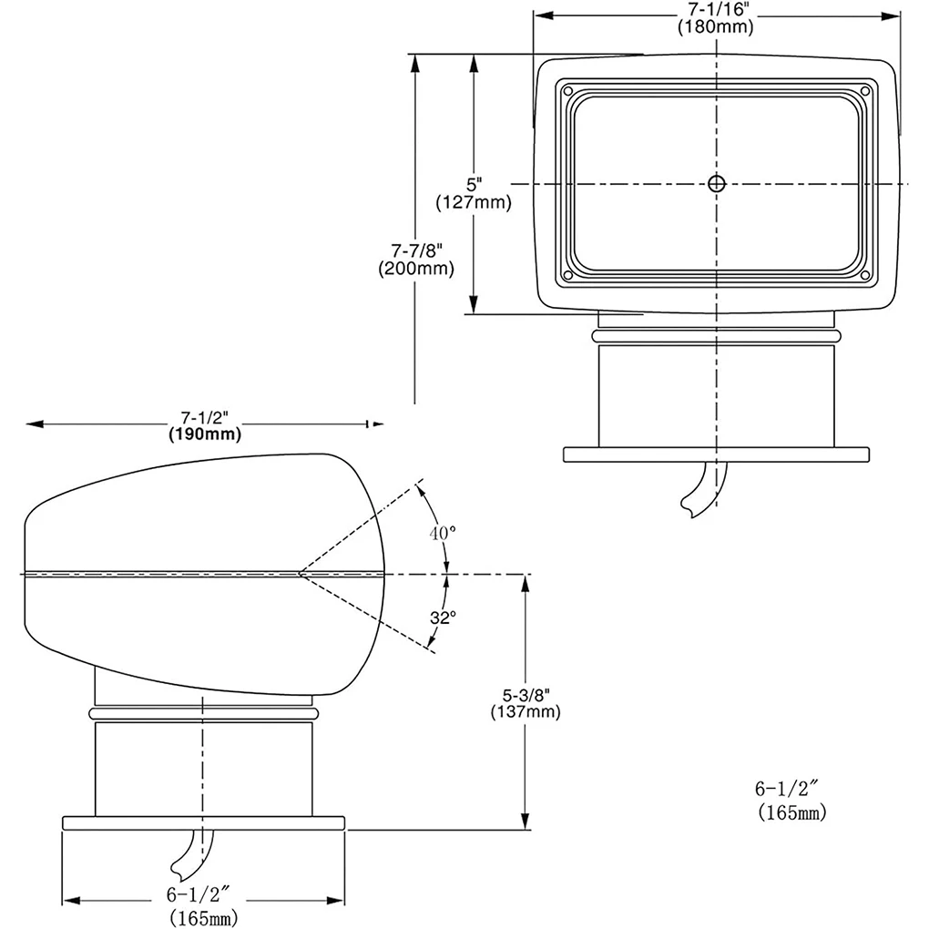 Projecteur de bateau en métal télécommandé, budgétaire de bateau marin, budgétaire LED, lumineux, étanche, 12V