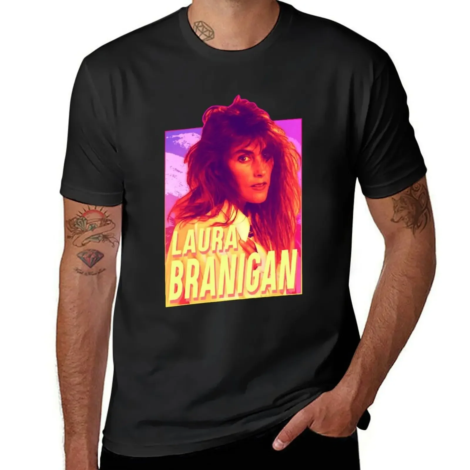 laura branigan 80s T-Shirt for a boy tees quick drying big and tall t shirts for men