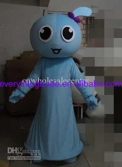 New Adult Character blue girl Mascot Costume Halloween Christmas Dress Full Body Props Outfit Mascot Costume