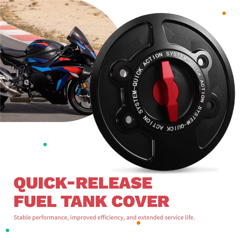 ABXN-For BMW S1000RR M1000RR S1000R M1000R Motorcycle Fuel Tank Cap Keyless Quick-Release Cover