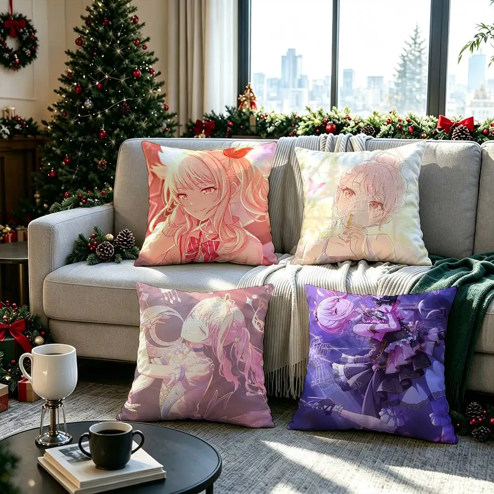 Akiyama Mizuki Anime Character  Double-sided printed pillow cover Solid color minimalist pillowcase, fits all bedroom styles