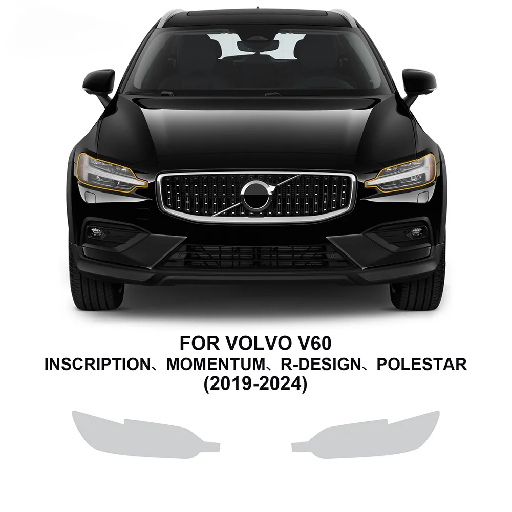 

PFCC PPF TPU для Volvo V60 2019-2024, предварительно вырезанная защитная пленка для краски, прозрачный бюстгальтер, прозрачная пленка для передних фар автомобиля, 8,5 MIL