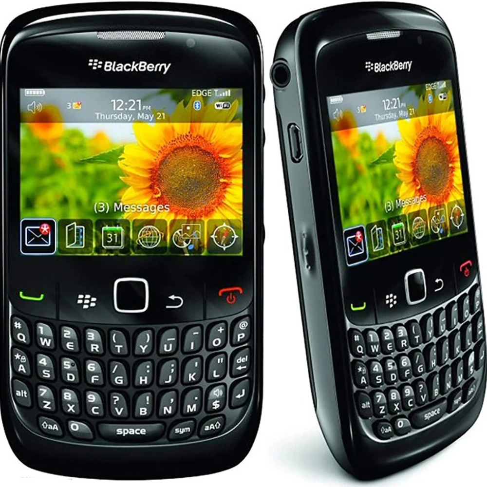 BlackBerry Curve 8520 GSM 2G Mobile Cell Phone Bluetooth WIFI Original Unlocked Cellphone BlackBerry OS, Made on 2009.