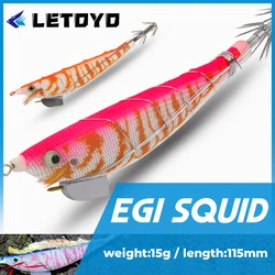 LETOYO fil d'acier lumineux gabarit de calmar appât artificiel appât de calmar pour Webfoot poulpe seiche EGI leurres de pêche en mer leurre de calmar