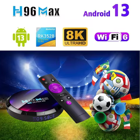 H96 Max RK3528 IPTV Smart TV Box Android 13 Set-top Box Rockchip Quad Core 8K WIFI6 BT5.0 H96Max Media Player Smart Set Top Box