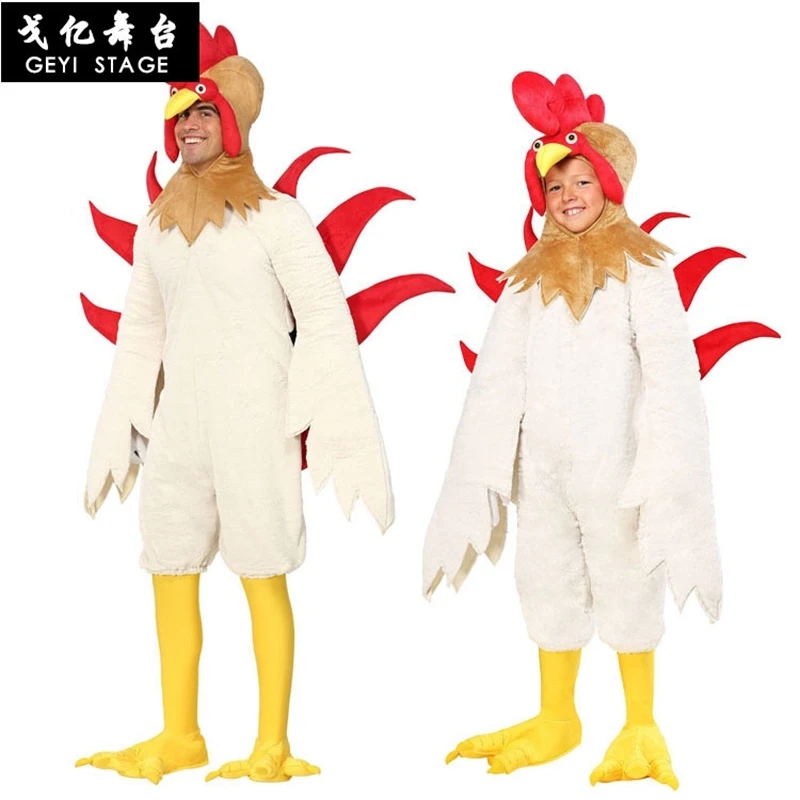 

New Costume For Children Cock Cosplay For Adult Kids Chicken Animal Costume Animal Halloween Carnival Party Fancy Dress Outfits