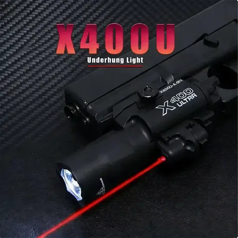 X400 Nylon LED Flashlight 200LM White Light , Outdoor Compact Light Compatible with 20mm Rail for Team Games
