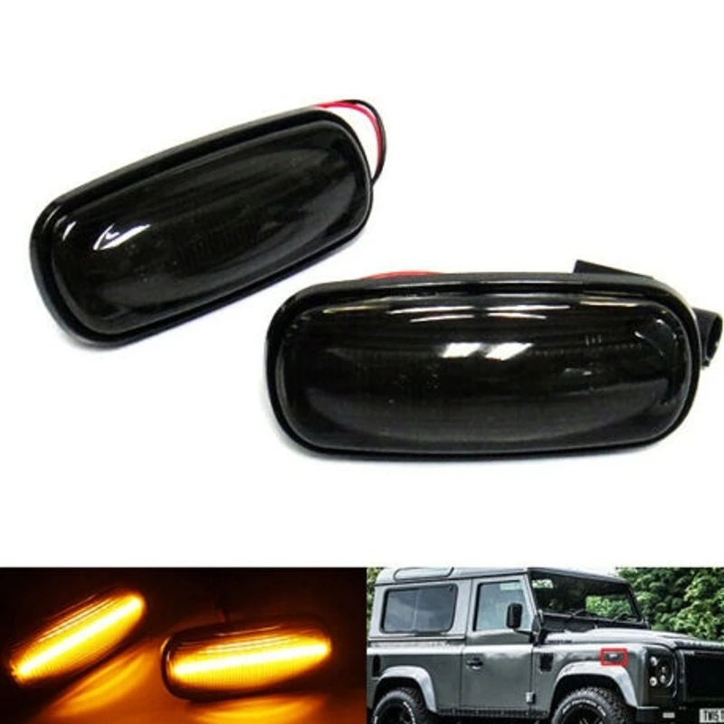 Panneau de feuilles de voiture LED, clignotant, pour Land Rover discovery 2 defender Freeman, 2 pièces/ensemble