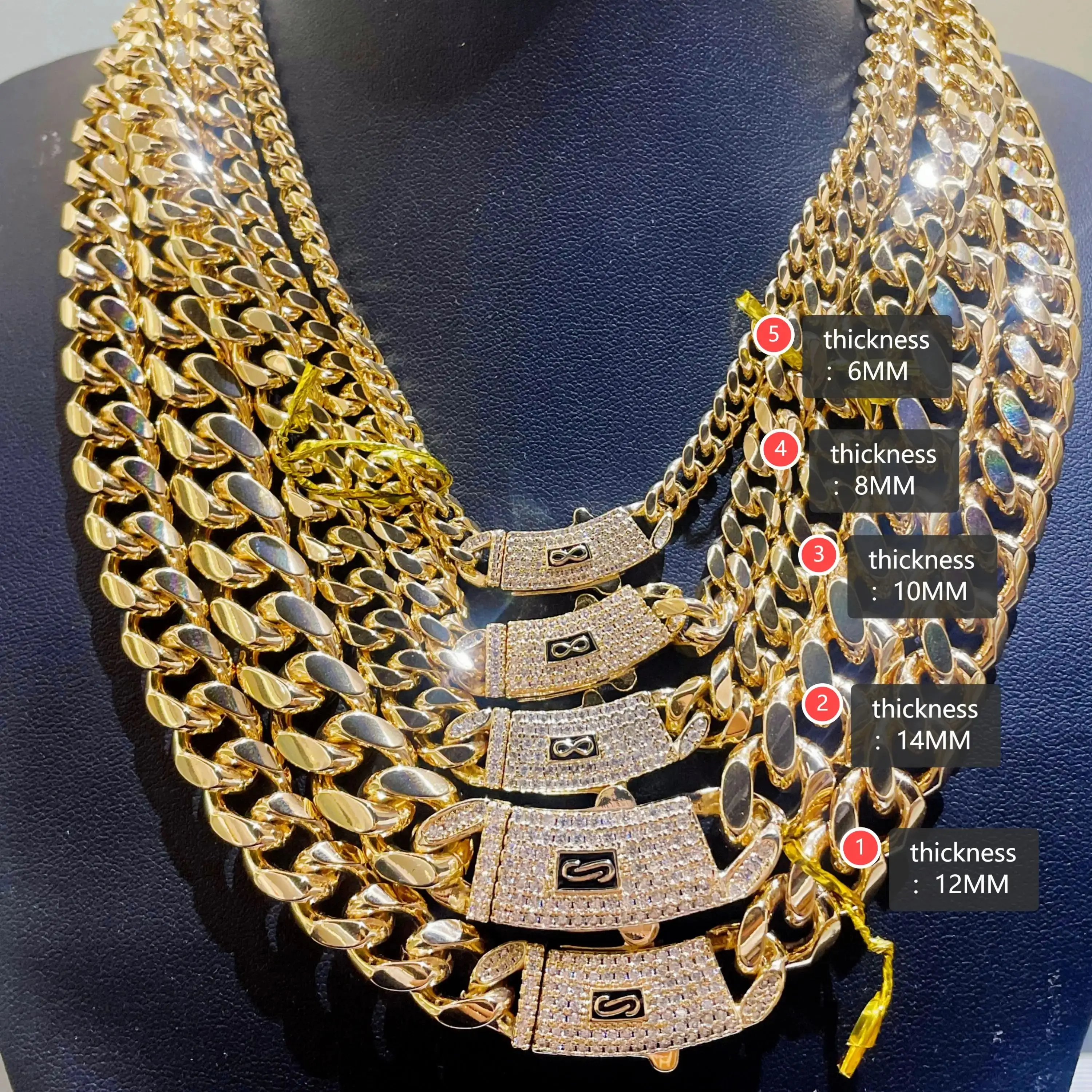 

Элегантный унисекс-набор цепочек в стиле Монако доступен в размерах от 4N до 14N и можно регулировать по длине, что идеально подходит для вечеринок.