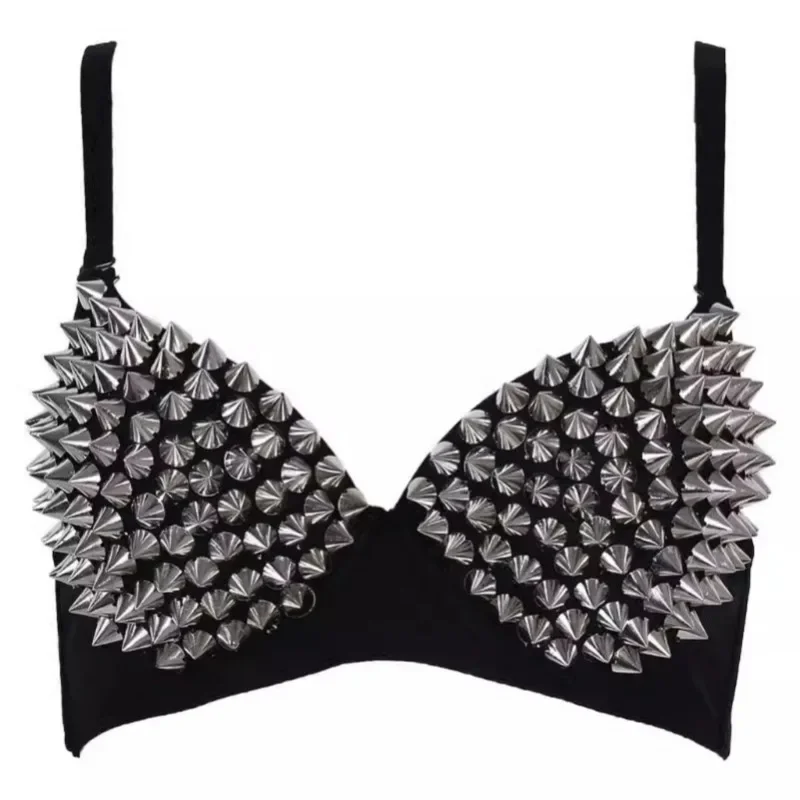 Newest Sexy Lingerie Sexy Women's Rhinestone Cover Bra Top Gold/Silver Plunge Wire Free Bralete Fashion Sequined Cover top image 5