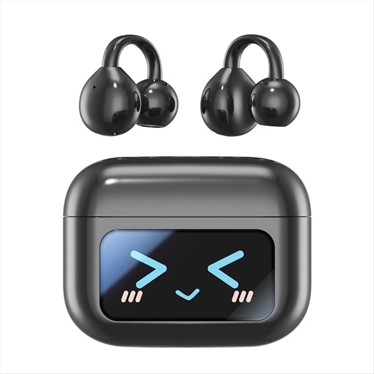 Promotion M100 LED Screen Anti-Loss Headphone AI Noise Reduction with HIFI Sound Bluetooth V5.4 Earphone Open Ear-Hook Earbuds