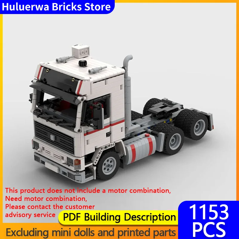 

City Car Model MOC Building Bricks F16 Heavy-Duty Tractor Truck Modular Technology Gifts Holiday Assemble Children Toys Suit