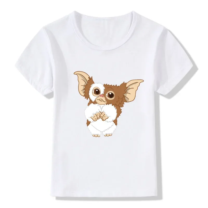 Crianças T Shirt Gremlins Gizmo Impressão dos desenhos animados Engraçado Meninos T shirt Bonito Do Bebê Meninas Roupas Verão Crianças de Manga Curta Tops,HKP5170