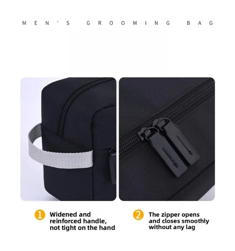 Große Kapazität Leichtgewichtige Wasserdichte Kosmetik-Organizer-Tasche mit Fächern Faltbare Make-up- und Toilettenartikel-Tasche – Detail 16