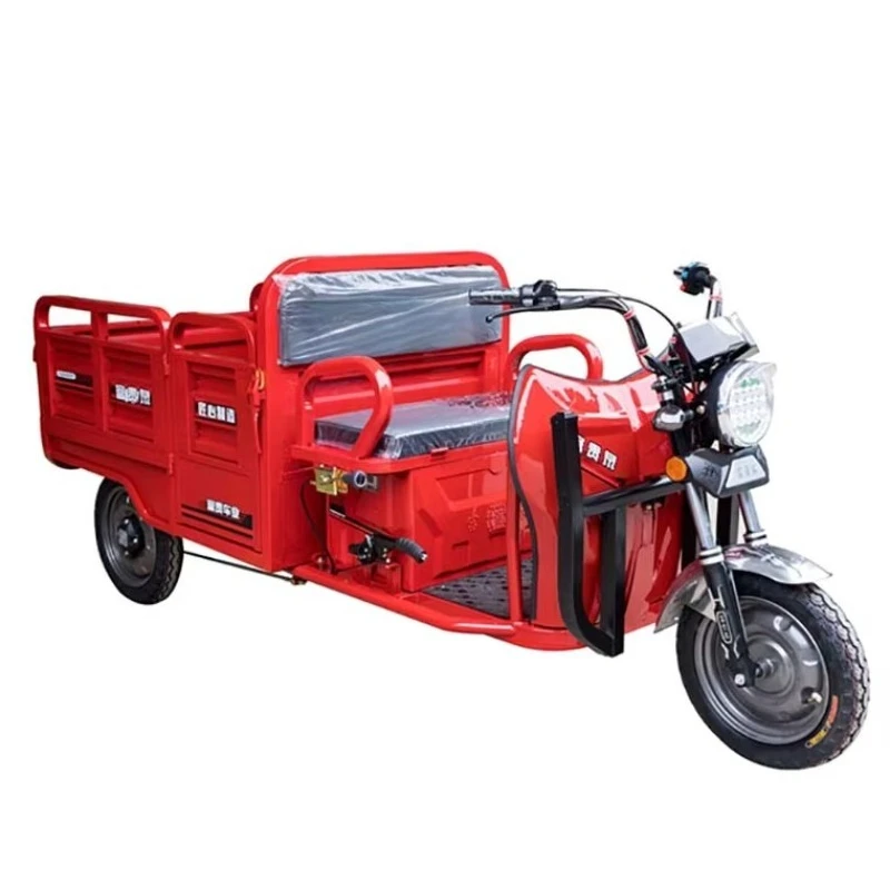YC electric freight tricycle, open body, payload, adult folding seat