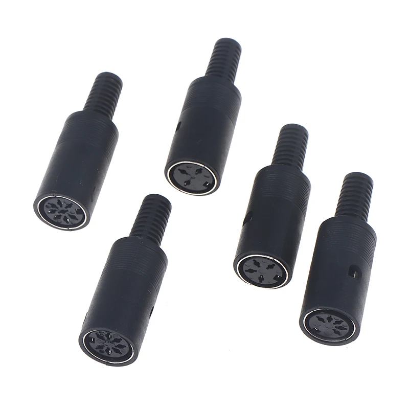 2Pcs/pack 3P 4P 5P 6P 7P 8P DIN Male/Female Plug Soecket Jack With Plastic Handle Keyboard Cable Connector Adaper