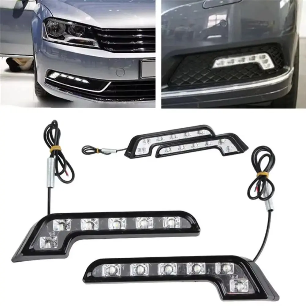 12V Daytime Running Lights Waterproof Super Bright L Shaped Driving Lamp 6 LED Ultra Bright Car LED Lamp Fog Conditions