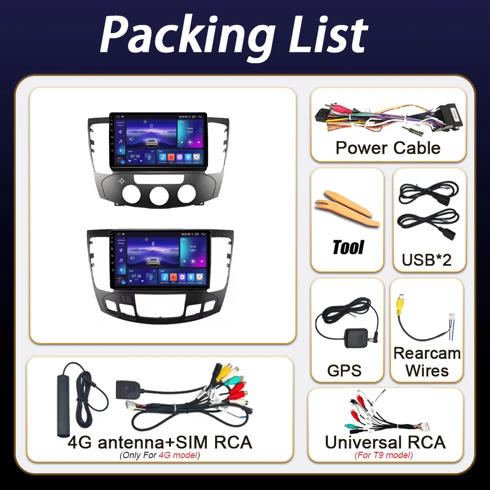 Android Auto Car Radio For Hyundai Sonata Nf 2008-2010 Carplay QLED Screen Multimedia Video Player No 2din DVD Stereo Bluetooth