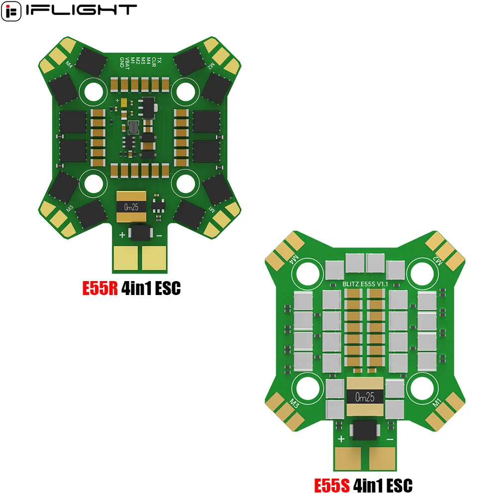 

IFlight BLITZ Mini E55R / E55S BLHeli32 2-6S ESC DShot150/300/600/MultiShot/OneShot 20x20 мм для RC FPV Freestyle Racing Drone