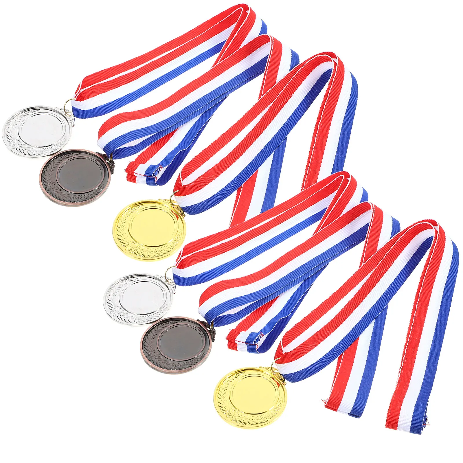 

6Pcs Metal Award Medals in Bulk Perfect for Sports Competition Ceremony Student Achievement Awards Championship Medals Kit