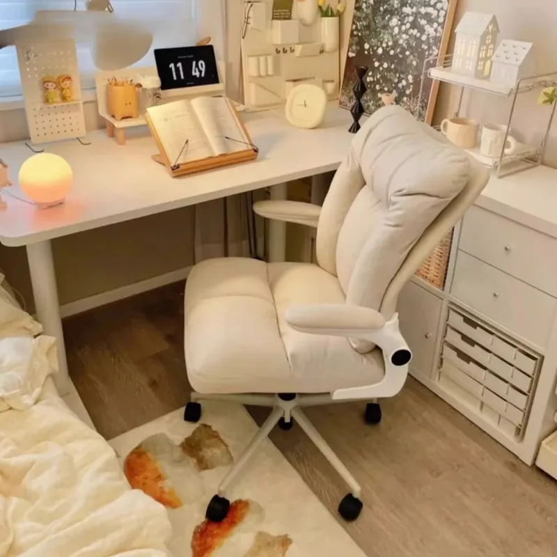 

Back Support Modern Office Chair Spinning Gaming girls Armchair Office Chair White Comfy Sillas De Oficina Home furniture