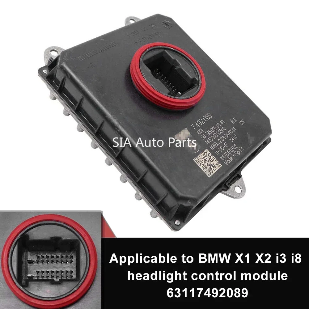Car headlight 63117492089 7492089 Headlight LED Driver Module For BMW X1 F48 X2 F39 Car Accessories 1305102288 10EEG160486