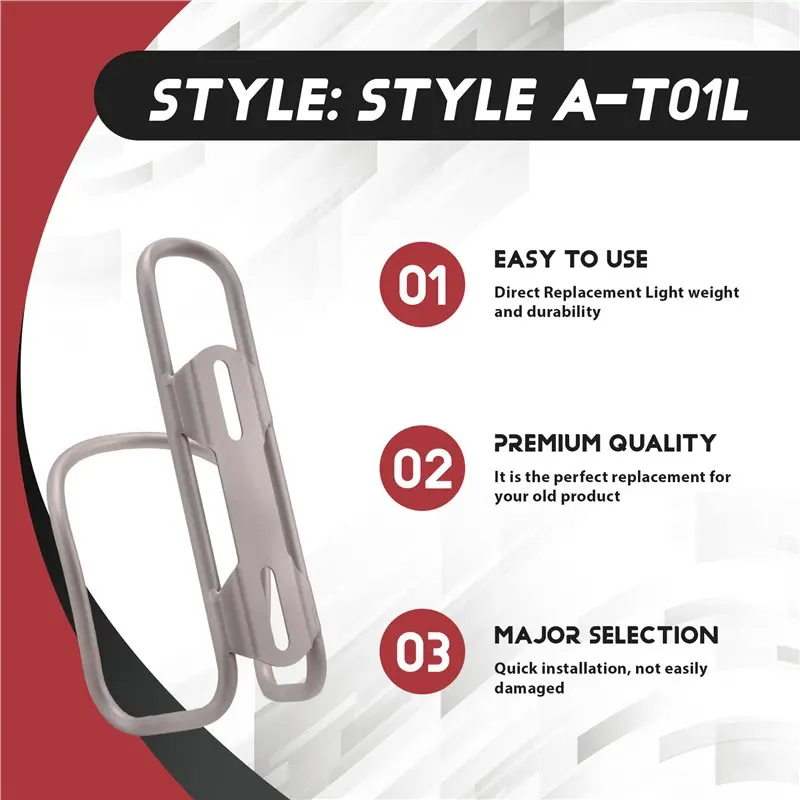 AA75-دراجة غلاية رف سبائك التيتانيوم جوفاء ركوب زجاجة ماء قفص حامل مع مسامير دراجة الدراجات أجزاء نمط أ #4