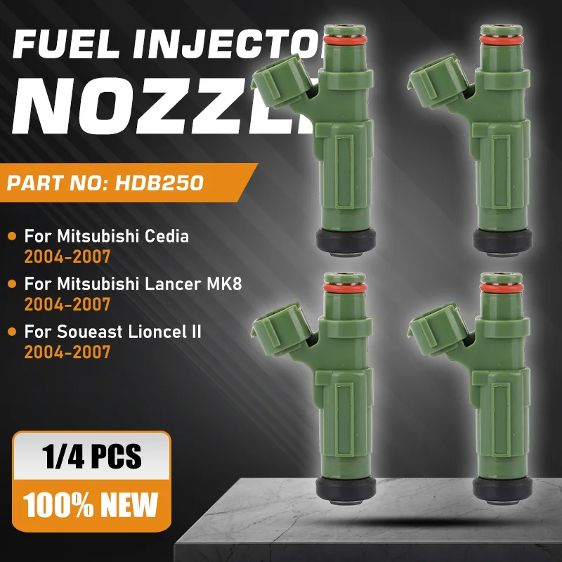 

Fuel Injectors Nozzle HDB250 For Mitsubishi Lancer MK8 Mitsubishi Cedia Soueast Lioncel II 2.0L L4 4 Cylinders 2004-2007 4G1867
