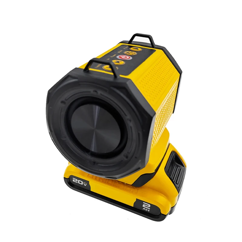 For Worksite Camping and Parties Fot Makita/DeWALT 18V Lithium Battery USB/TYPE-C Port(Battery Not Included)Bluetooth Speaker